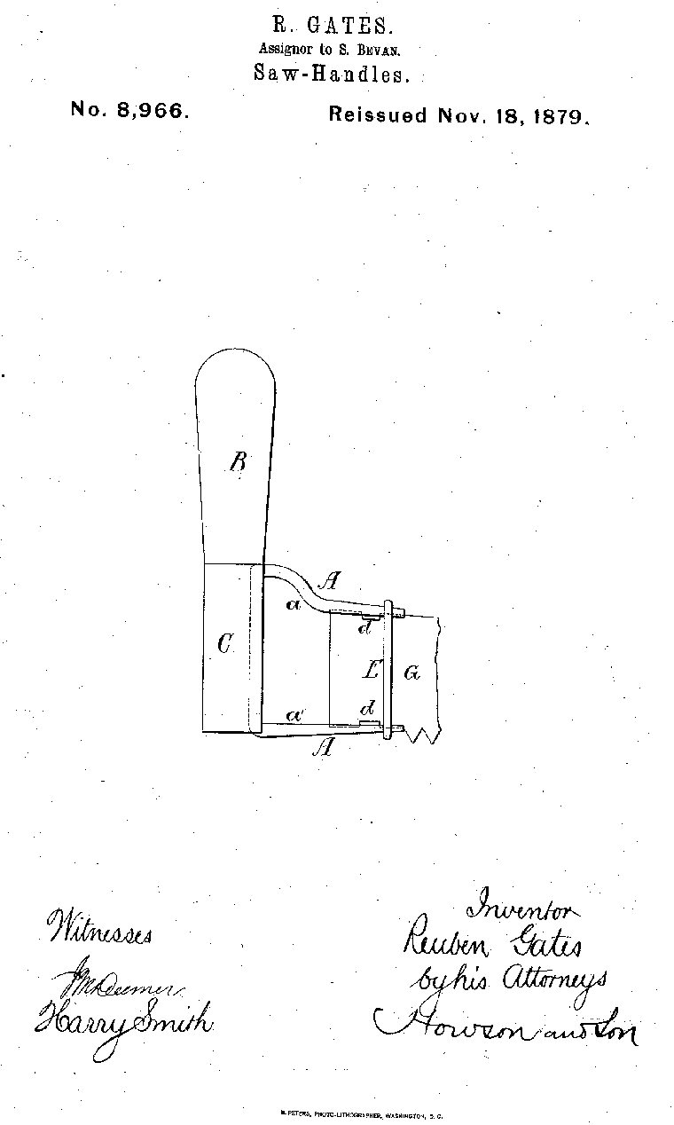Gates Crosscut Handle patent